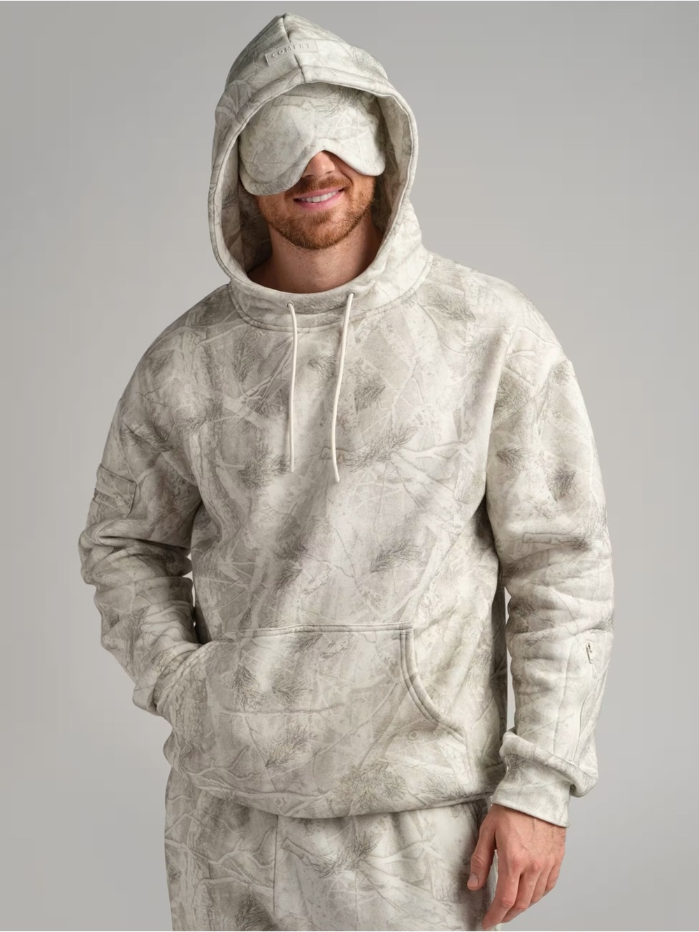 Comfrt DND Airplane Mode Hoodie in silver birch
